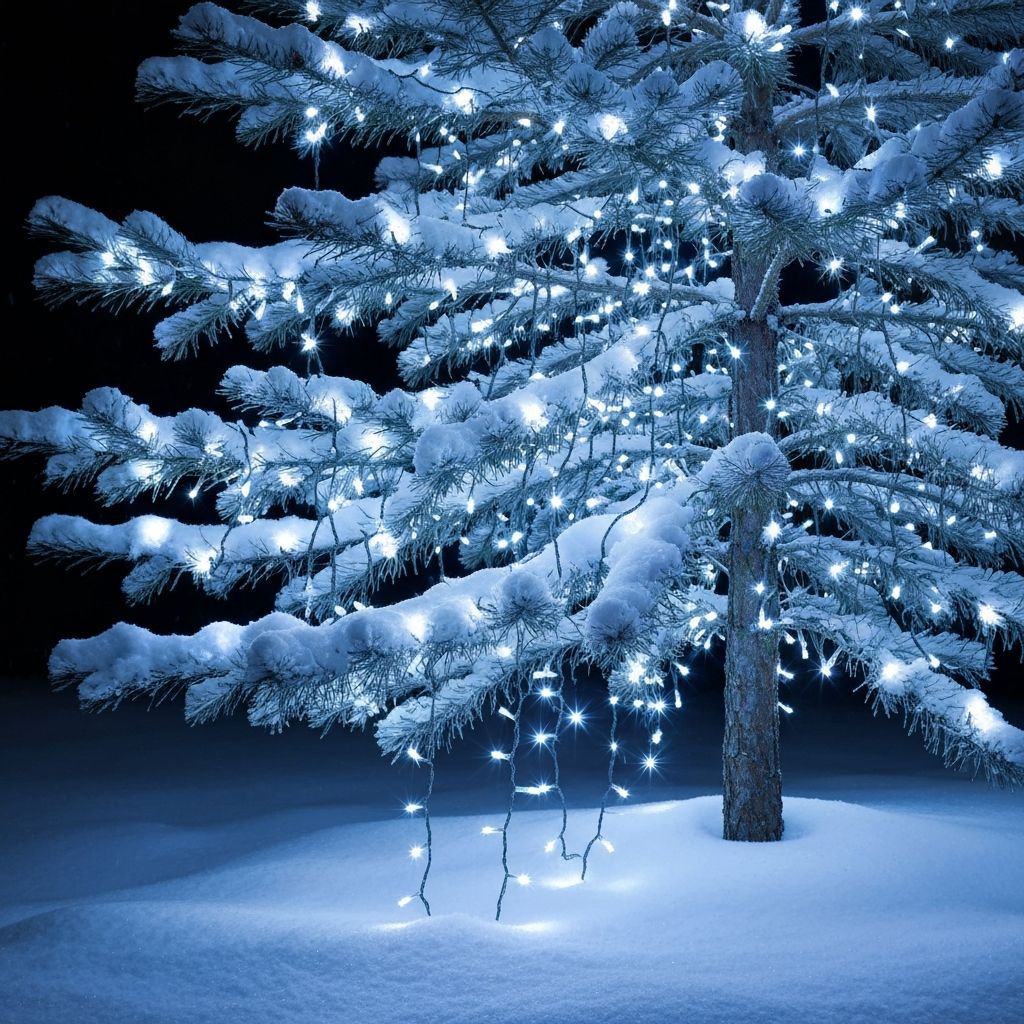 Twinkling String Lights - Cool White